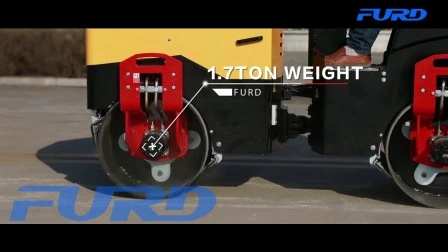 EPA ダブルドラムコンプレッサーを備えた 1,500 kg ロードローラー ガソリン エンジン